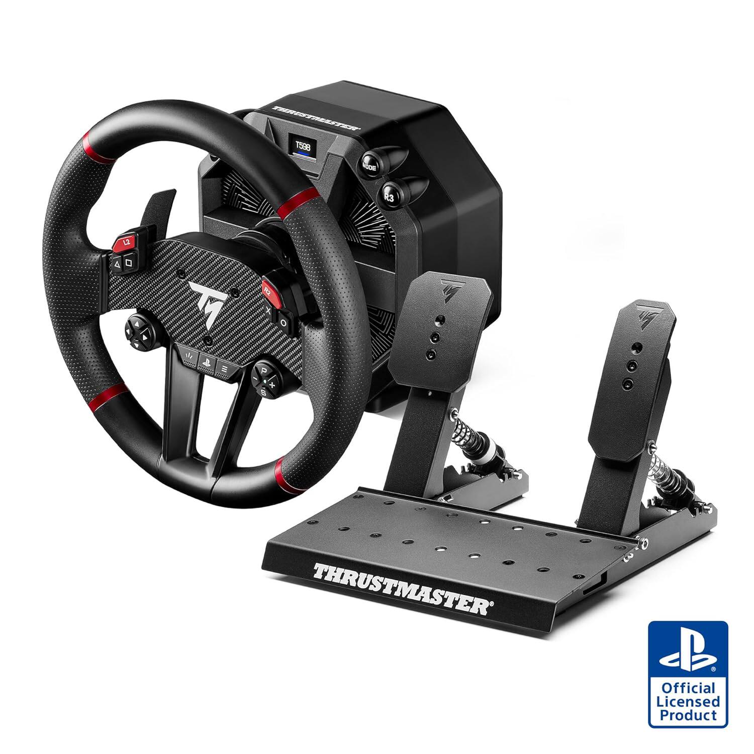 THRUSTMASTER/图马思特 T598 赛车游戏方向盘 带踏板 力反馈 新款