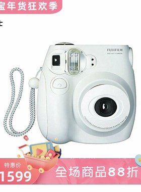 FUJIFILM/富士INSTAX  MINI7s拍立得 一次成像相机 带闪光灯 白色
