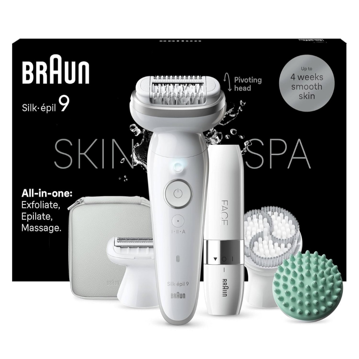 Braun/博朗 Silk-épil 9 9-381 女士脱毛器套装 去角质 干湿两用