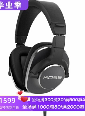 KOSS/高斯 Pro4S有线监听耳机 头戴式 舒适 录音室耳麦 音乐 黑色