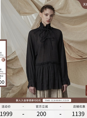 【TAK L.联名】EXCEPTION例外春秋气质长袖衬衫女复古大气雪纺衫