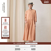 EXCEPTION例外女装 气质七分袖 长裙宽松风衣外套高级感连衣裙子女