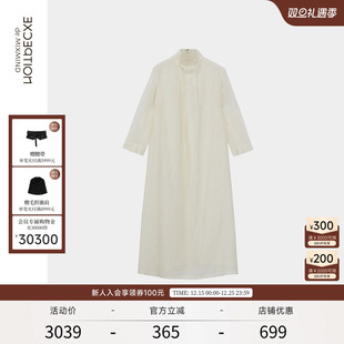 EXCEPTION例外女装 复古气质A型连衣裙宽松显瘦长裙 春秋款