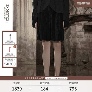 EXCEPTION例外女装 L.联名 小众脚口毛边设计宽松休闲短裤 TAK