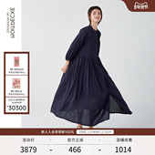 连衣裙植物染亚麻宽松新中式 EXCEPTION例外女装 春秋款 裙子中长裙