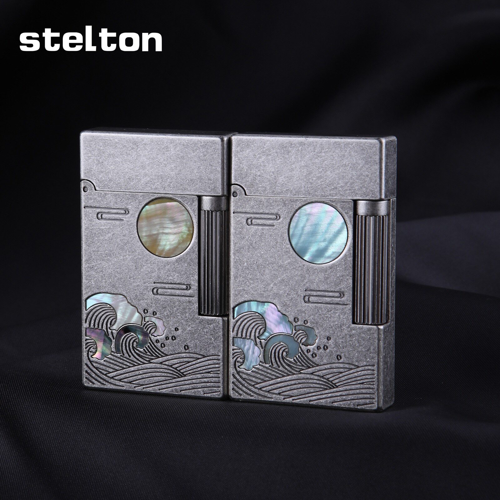 stelton斯特腾朗声打火机充气侧滑砂轮海浪贝壳精雕高端时尚礼物