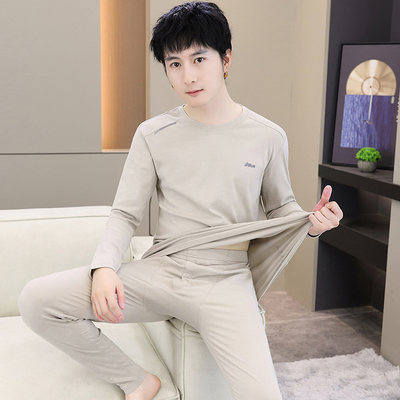 贴身舒适圆领保暖内衣套装男士冬季德绒保温男款秋衣裤秋裤打底衫
