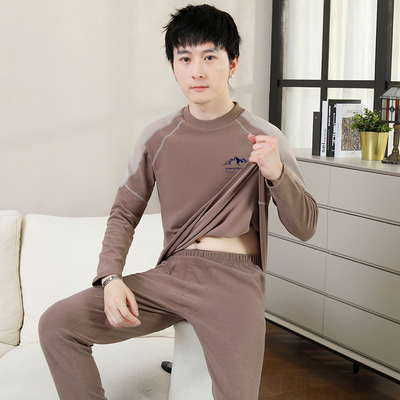 青少年保暖内衣套装男初中高中学生大童秋衣秋裤打底衫秋冬季男款