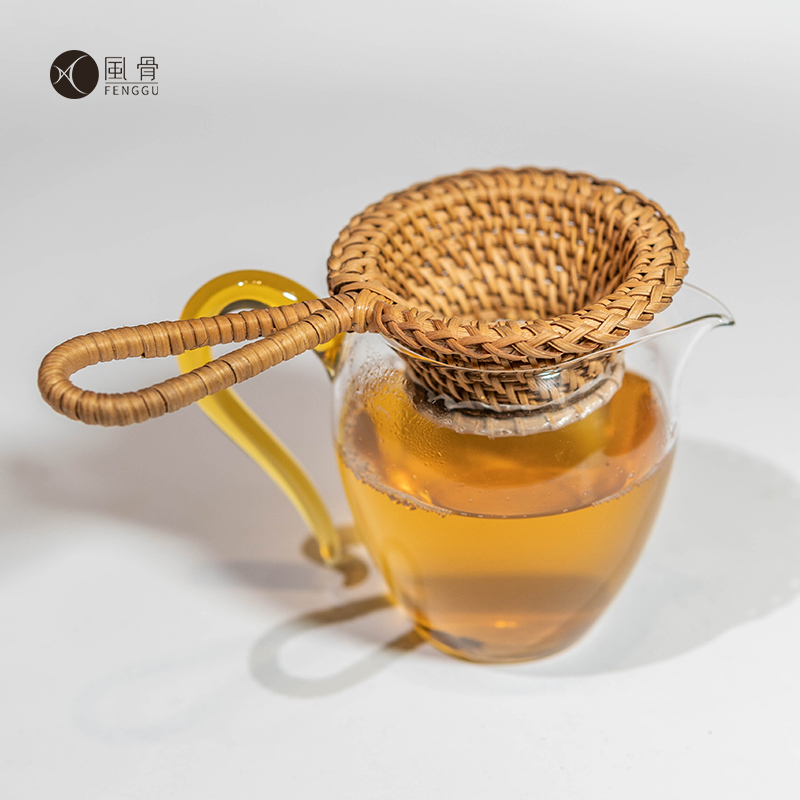风骨手工藤编茶漏茶水分离过滤器