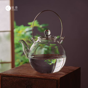 高硼硅水晶玻璃大容量茶壶 玻璃煮茶壶 泡茶壶 花茶壶果茶壶 养生