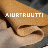 渐变男女情侣款 AiurtRuutti意式 奢美纯山羊绒水波纹围巾 外搭披肩