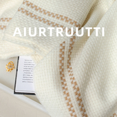 AI家意式 老钱棋盘格 纯羊绒缩绒加倍软糯羊脂感围巾披肩