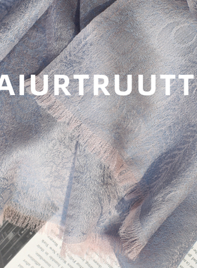 AiurtRuutti意式老钱风提花戒指绒 纯羊绒外搭披肩夏防晒空调围巾