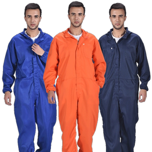 夏季薄款连体连裤工作服连帽拉链防尘服仓库工厂喷漆汽修服防污服