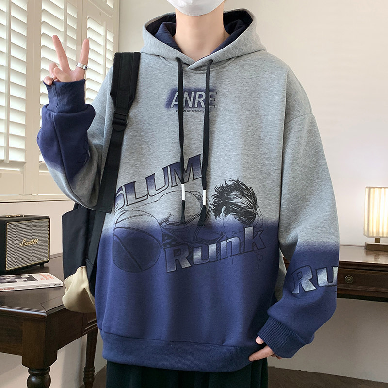 2025新款青少年长袖长裤连帽运动风卫衣套装春季男生潮流两件套
