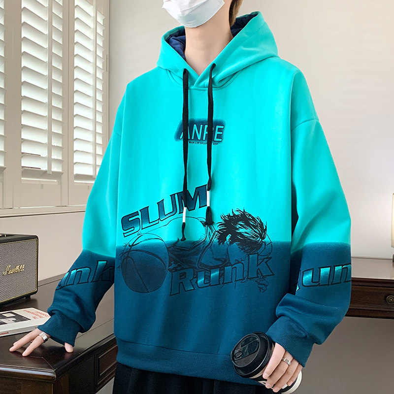 2025新款青少年长袖长裤连帽运动风卫衣套装春季男生潮流两件套