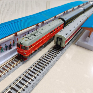 N比例火车站模型1/160近郊外岛式列车站台 月台tomix轨道高架桥墩