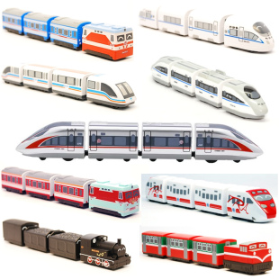 铁支路Q版复兴号高铁模型和谐火车玩具上海北京s1磁悬浮列车超人