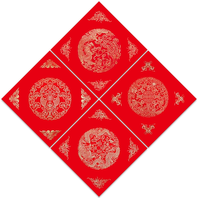 万年红对联纸福字斗方门贴加厚