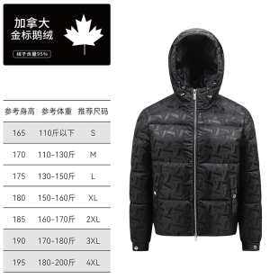 蒙口羽皇加拿大进口95鹅绒冬季男女款老花系列连帽羽绒服外套865