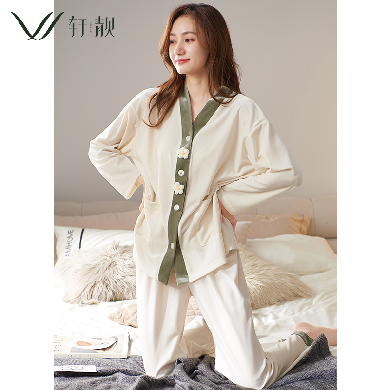 秋冬季女士金丝绒家居服