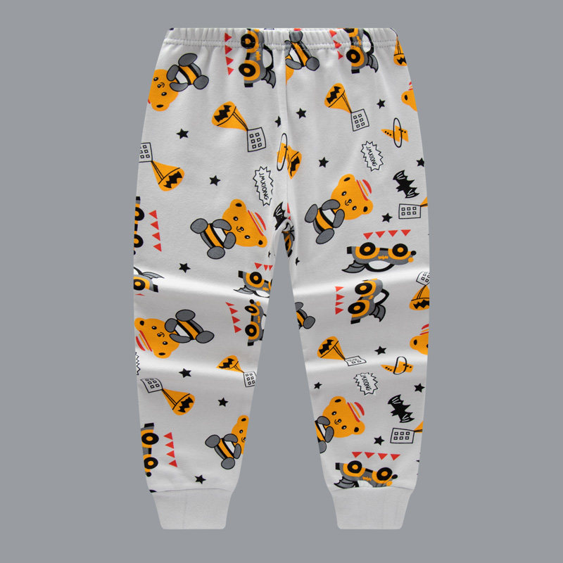 呓语虫 单件男童宝宝棉毛春裤vsr女童打裤底小孩裤线裤睡秋内穿