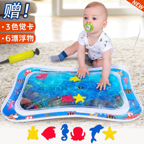 宝宝学爬玩具爬行训练健身拍水垫