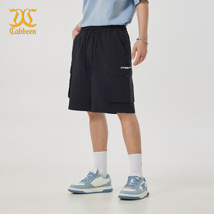 商场同款卡宾男装休闲短裤夏季宽松裤子字母刺绣Y3242128014