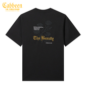 新款 官方正品 T恤男夏季 刺绣短袖 休闲宽松冰丝高级感上衣 男装