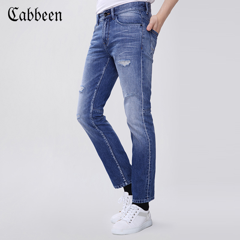 Jeans pour jeunesse pieds Slim CABBEEN en coton pour automne - Ref 1483696 Image 2