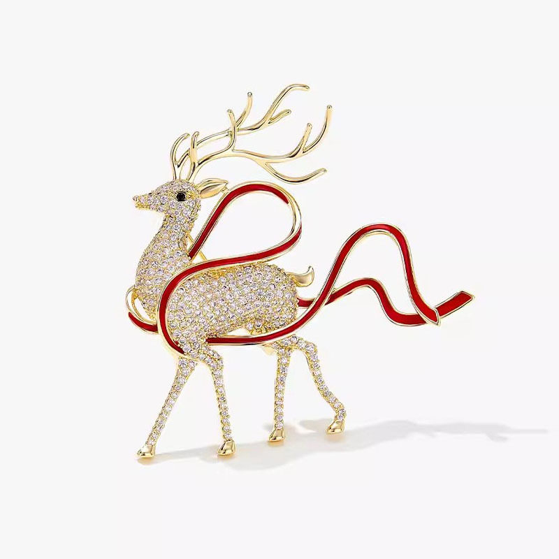 可爱圣诞小鹿胸针女高档个性胸花气质感动物别针防走光配饰潮,饰品/流行首饰/时尚饰品新,胸针,淘宝优惠券,粉丝福利购,淘宝优惠卷