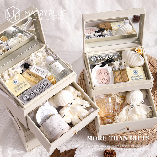 婚加结婚伴手礼女伴娘双层化妆箱