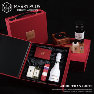 婚礼伴手礼女伴娘高级感红色送宾客伴郎高档礼盒定制结婚节日回礼