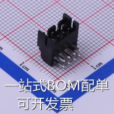 HX20012-8WA black 线对板/线对线连接器 2mm 2x4P 弯插 黑色 原