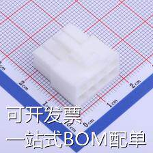X9357HM-2x04-N0 压线端子胶壳 4.2mm 2x4P (MX5557)公胶壳V0料