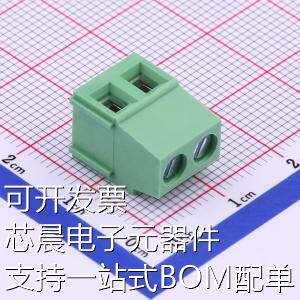 DG500-5.08-02P-14-00A(H) 螺钉式接线端子 5.08mm 1x2P 排数:1原