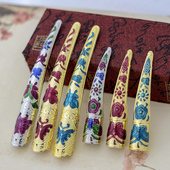 景泰蓝延禧攻略甄嬛传护甲套清朝宫廷古风同款 皇后假长指甲套戒指