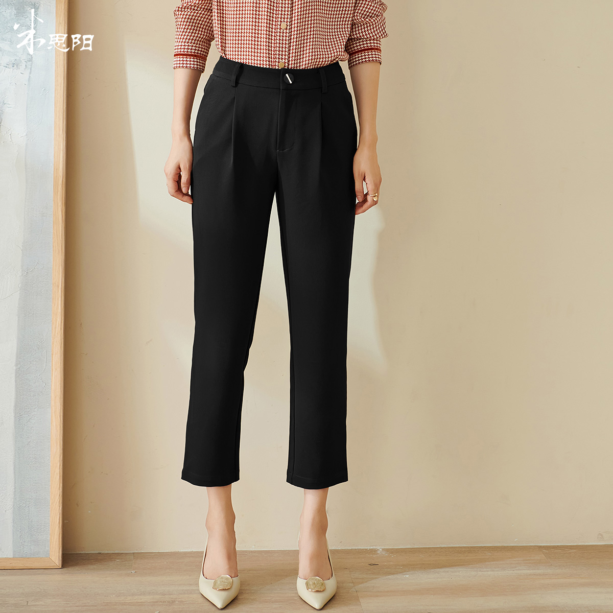 米思阳通勤春季裤子纯色