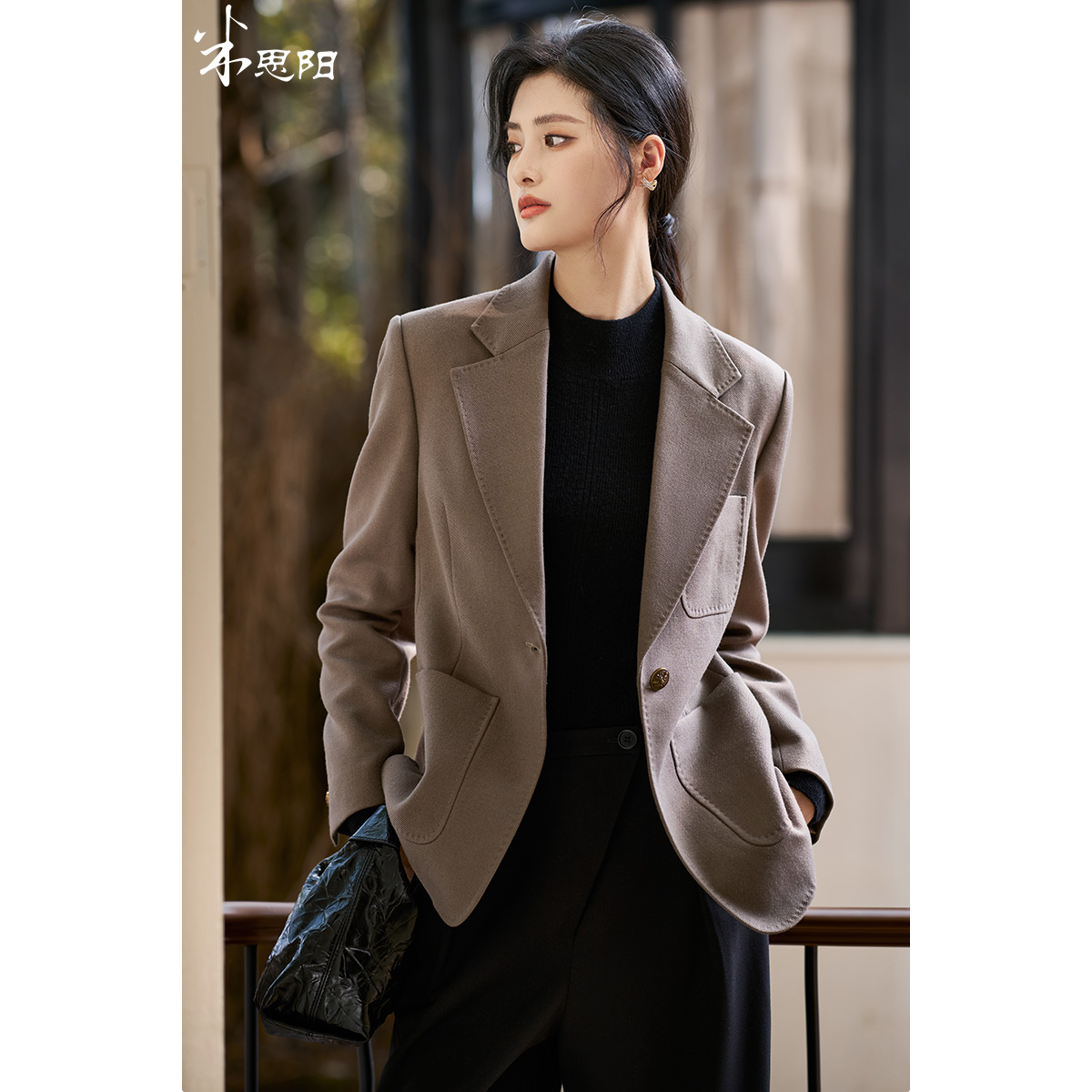 米思阳2025春季新款高级感休闲西装爆款小个子时尚西服外套女4019
