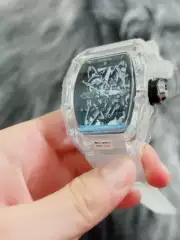 Miller Pan Weibai's Same Style Transparent Case Mechanical Skull Trendy Men's Watch with Silicone Strap Casual Fashion Men's Watch