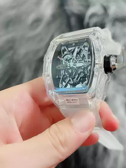 Miller Pan Weibai's Same Style Transparent Case Mechanical Skull Trendy Men's Watch with Silicone Strap Casual Fashion Men's Watch