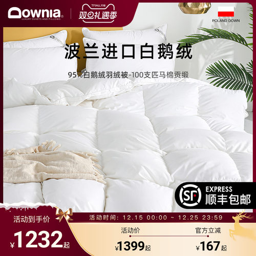 100支匹马棉波兰进口鹅绒被