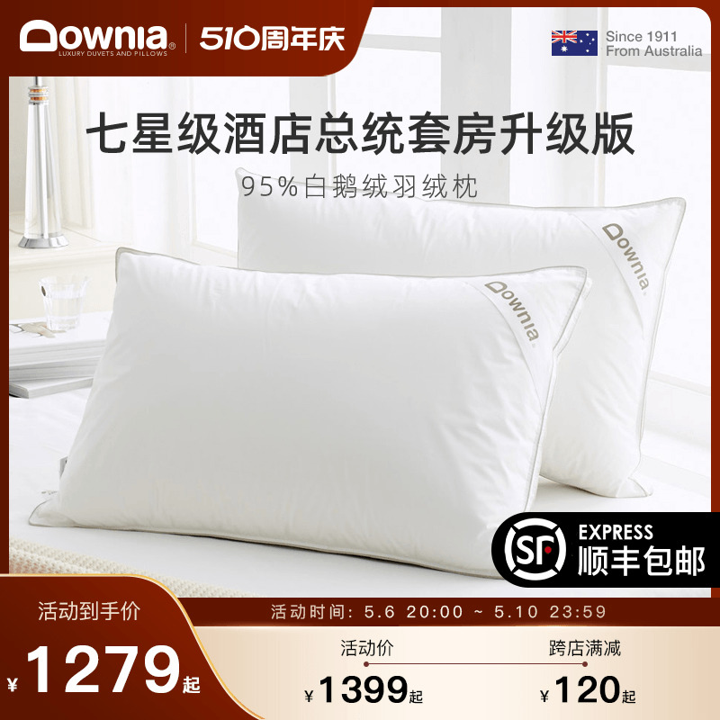 五星级成人羽绒枕头DOWNIA