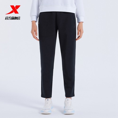 特步运动裤女2025夏季新款跑步健身针织女子运动长裤976328630072