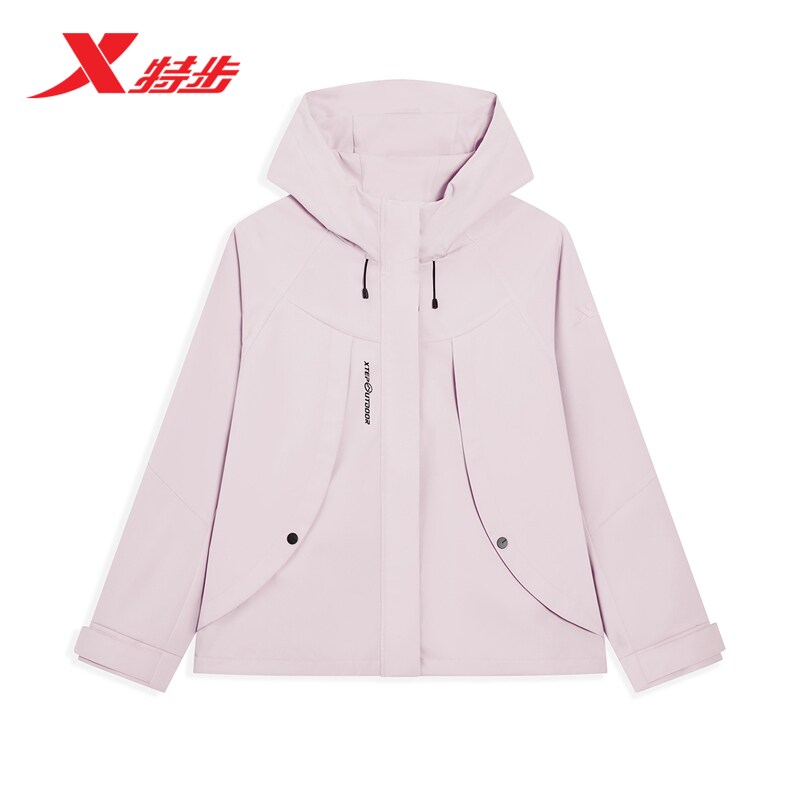 特步冲锋风衣女2026年秋季户外女装运动服防风外套女974128150503
