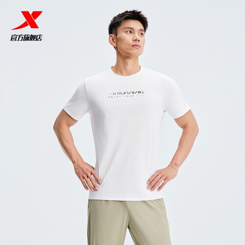 特步跑步系列 | 吸湿速干圆领T恤夏季新款男运动短袖974229010434