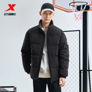 特步羽绒服男款2025秋冬季新款加绒加厚保暖运动外套976429190088