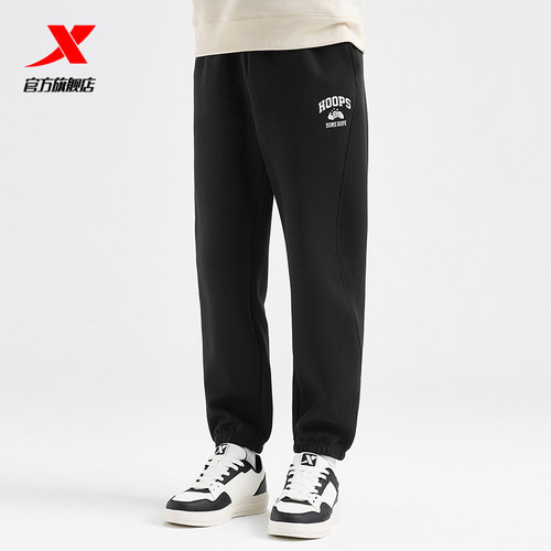 特步PLAYIN BIG运动长裤男2025年秋季新款束脚运动裤975129630193