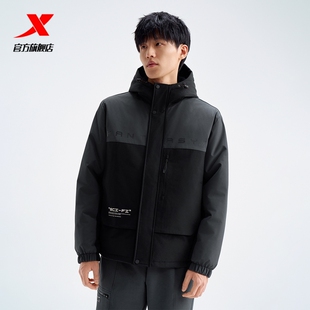 特步未来构想连帽羽绒服男士秋冬季新款运动保暖外套976429190249