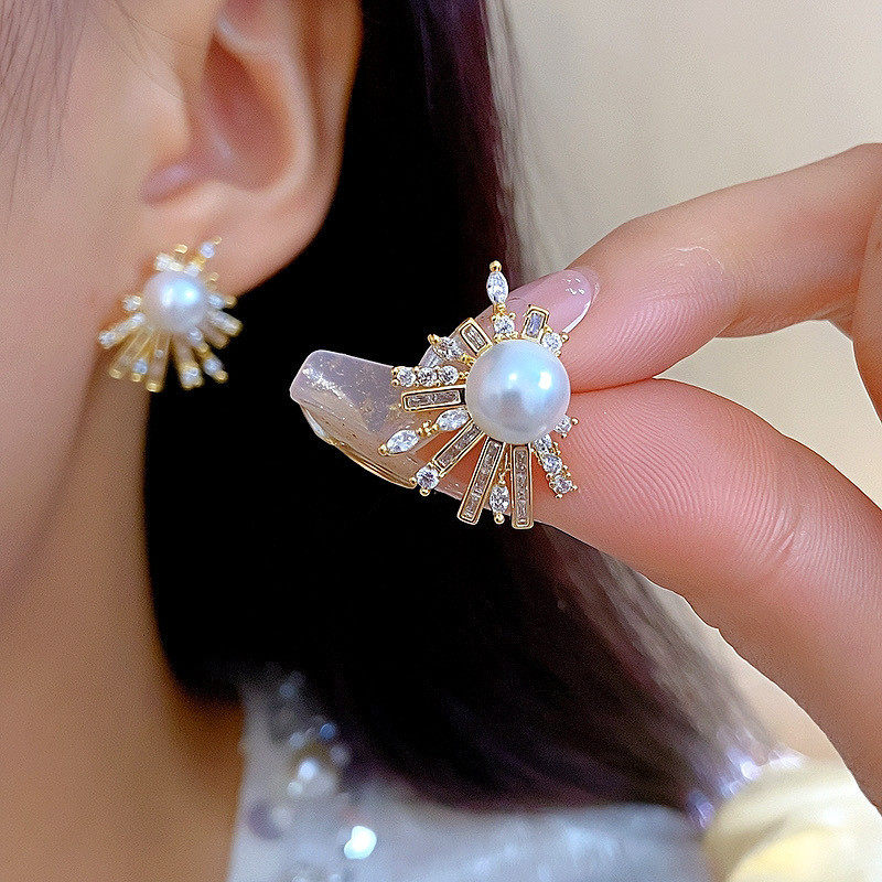 银针轻奢不规则锆石奢华珍珠耳钉个性时尚气质耳环小众高级感耳饰,饰品/流行首饰/时尚饰品新,耳环,淘宝优惠券,粉丝福利购,淘宝优惠卷